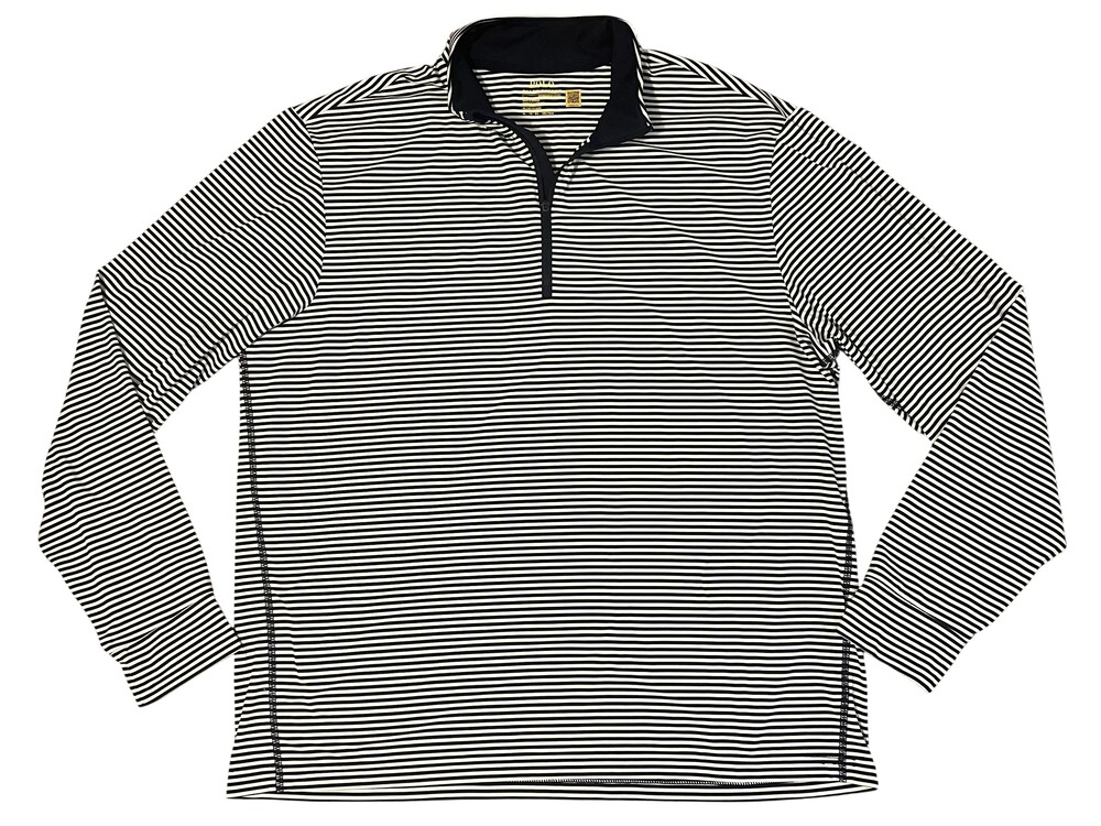 Polo Ralph Lauren Pullover Mens XL Blue Striped Performance 1/4 Zip Golf Top